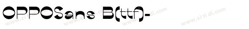 OPPOSans B(ttf)字体转换